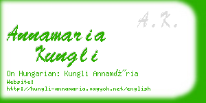 annamaria kungli business card